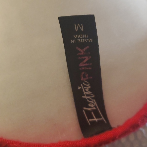 Women's Electric Pink Sequins 💗 heart Of the USA 🇺🇸 flag mesh back of tank - Picture 6 of 6